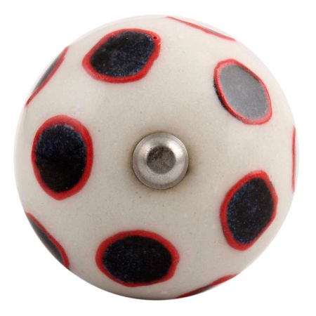 Navy Blue Dot Ceramic Wine Stopper